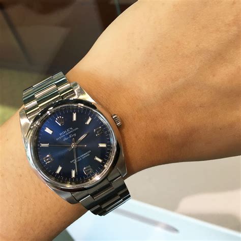 rolex air king blau preis|Rolex Air-King pilot watch.